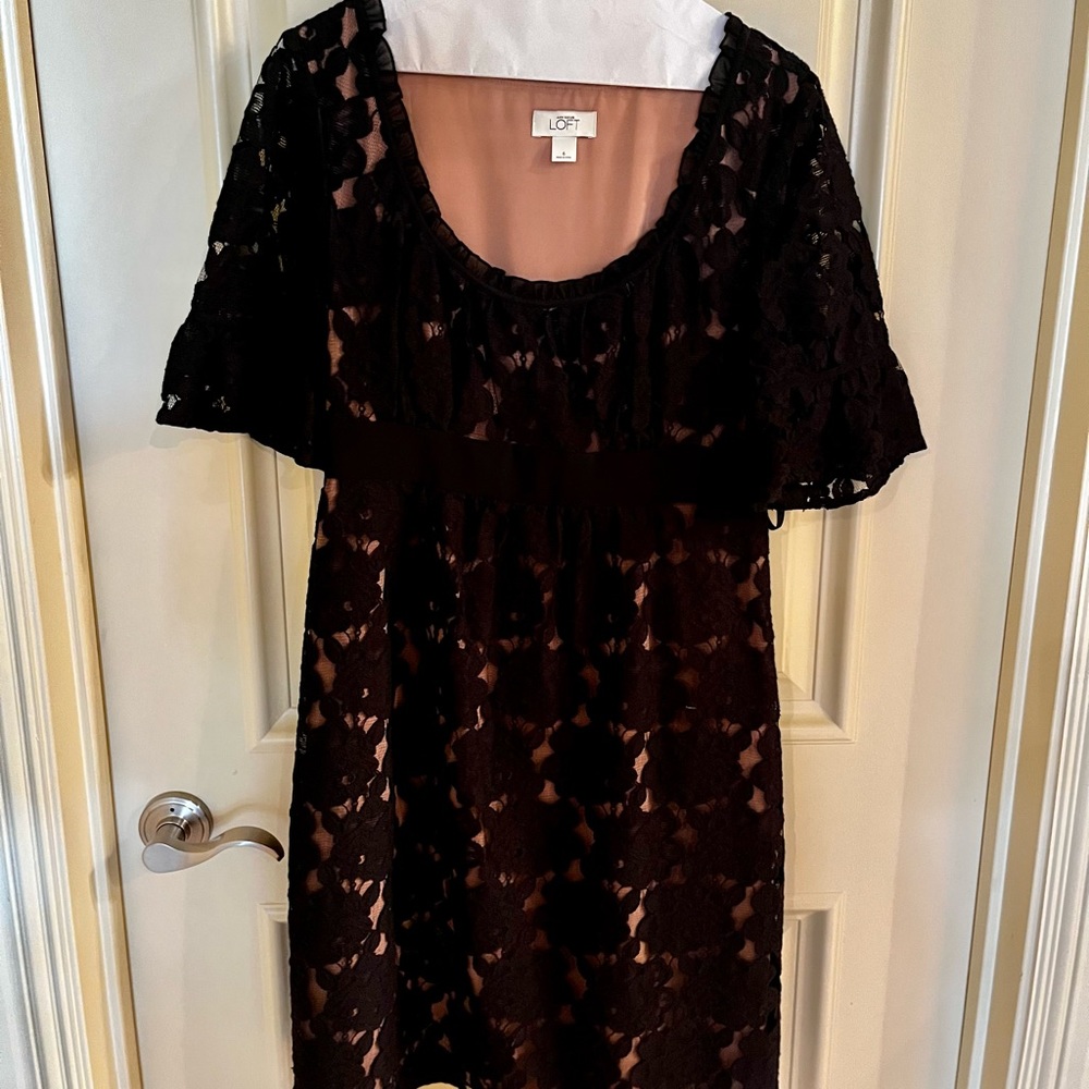Loft Size 6 Black Cocktail Dress